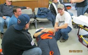 On 3/3/13, the Good-Will FD trained in a joint drill with Town of Newburgh EMS. (Photos by Lt. Amy Conner)